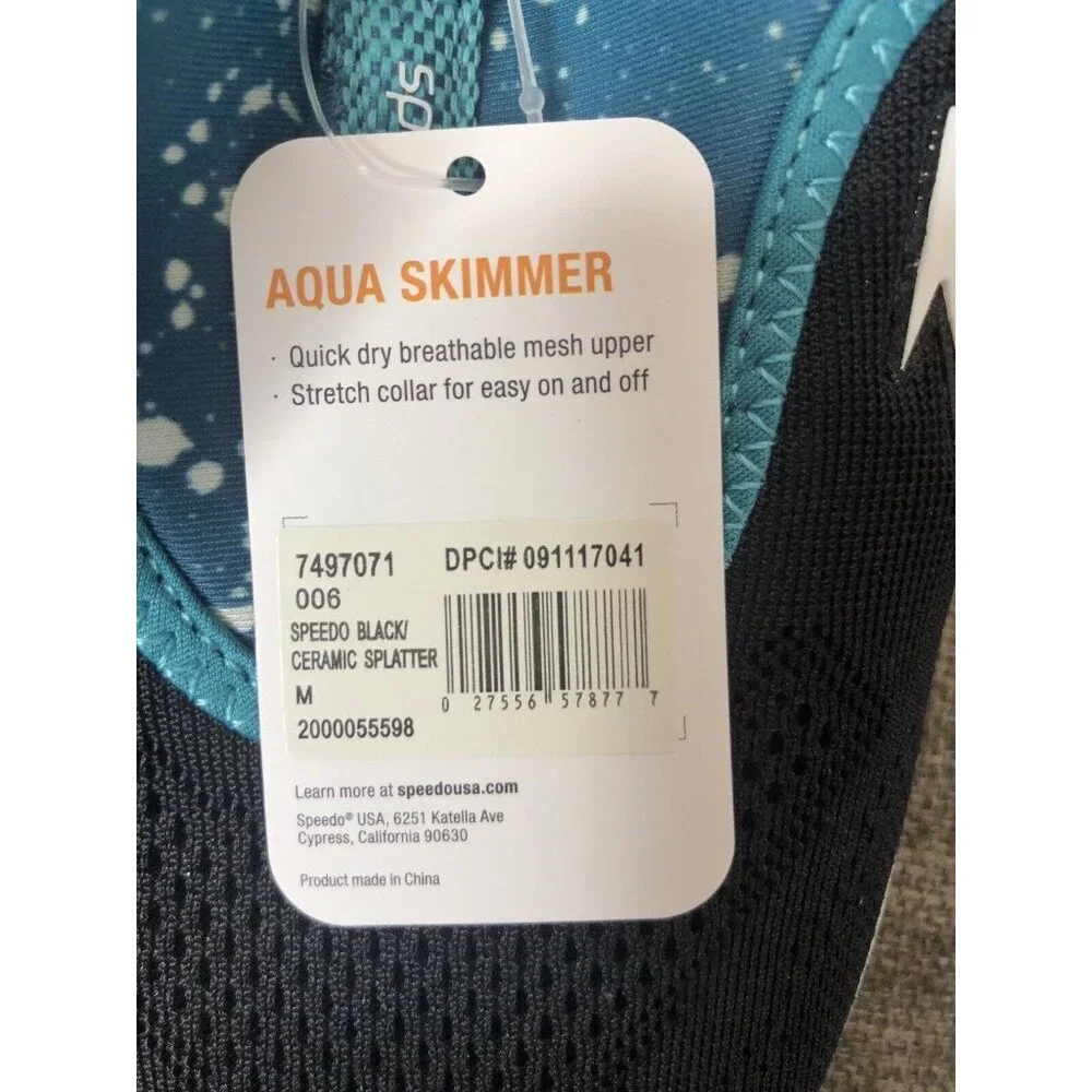 Girls Speedo Black Turquoise White Surf Strider Water Shoes Junior Size M 2-3